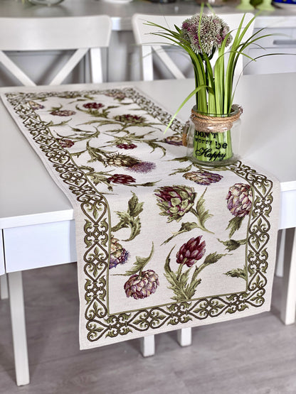 Table Runner «Artichoke» - Premium Gobelin - Textile4Family