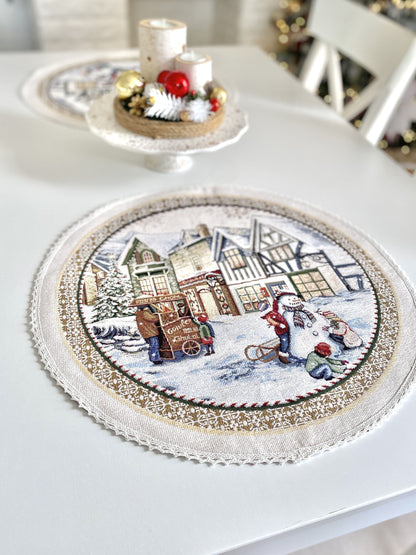 Christmas placemats «Festive mood» With microfibre