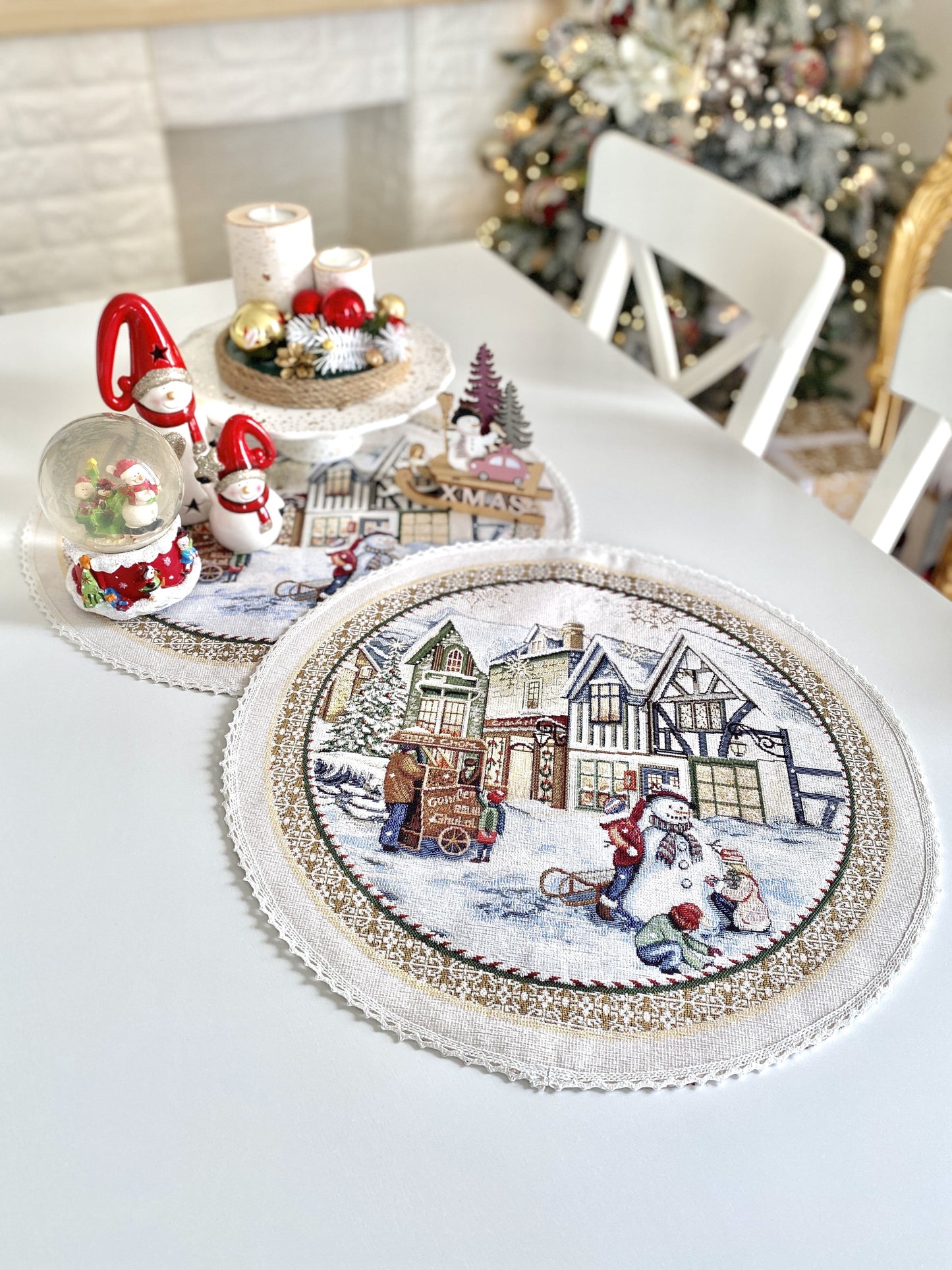 Christmas placemats «Festive mood» With microfibre