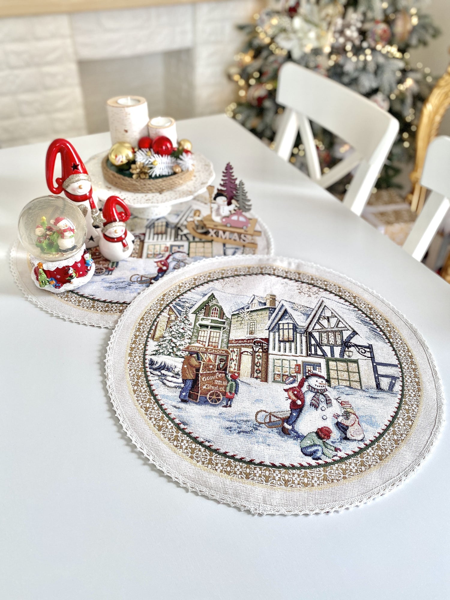 Christmas placemats «Festive mood» With microfibre Limaso Textile