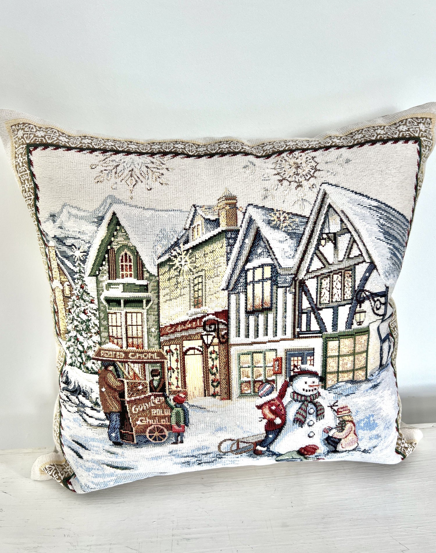 Christmas tapestry cushion cover «Festive mood» With microfibre &amp; silver lurex Limaso Textile
