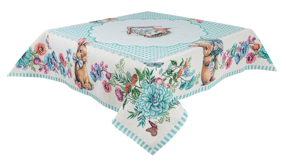 Easter tapestry tablecloth «Blue Bunnies» Limaso Textile