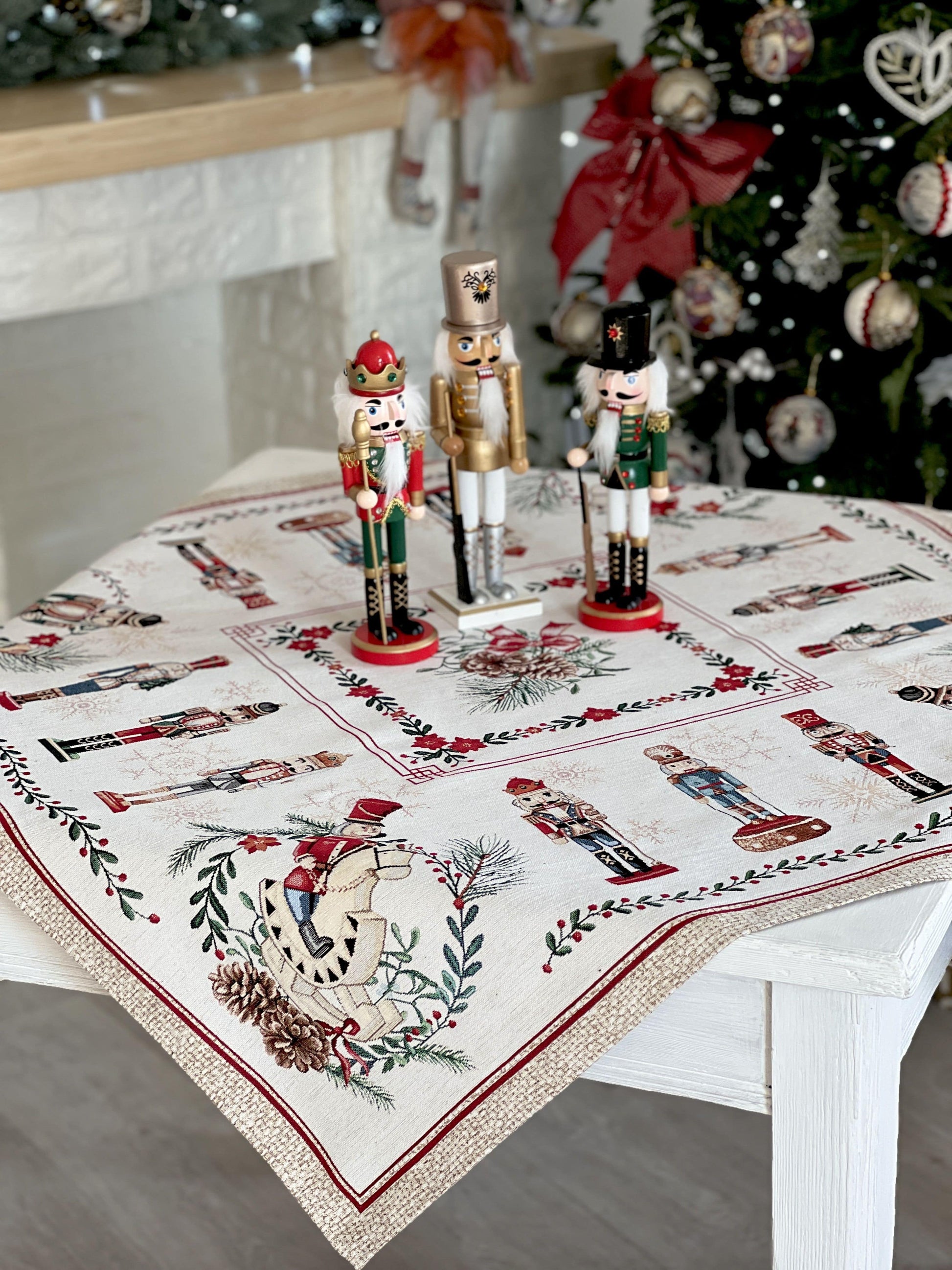 Christmas Nutcracker Coloring Table Runner