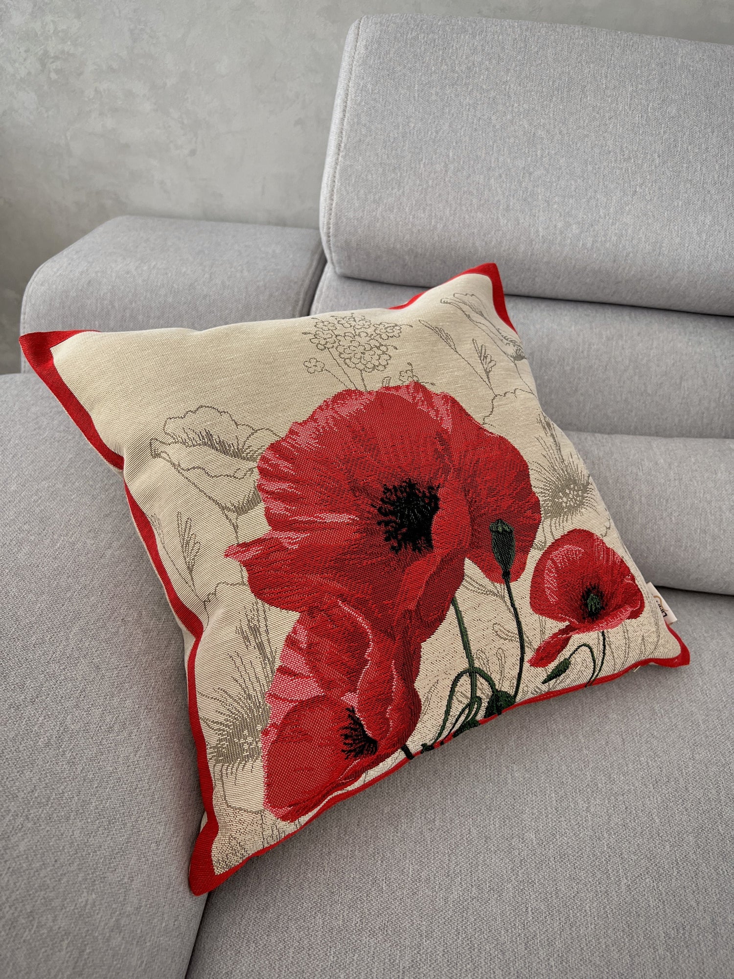 Tapestry cushion cover «Poppies» Limaso Textile