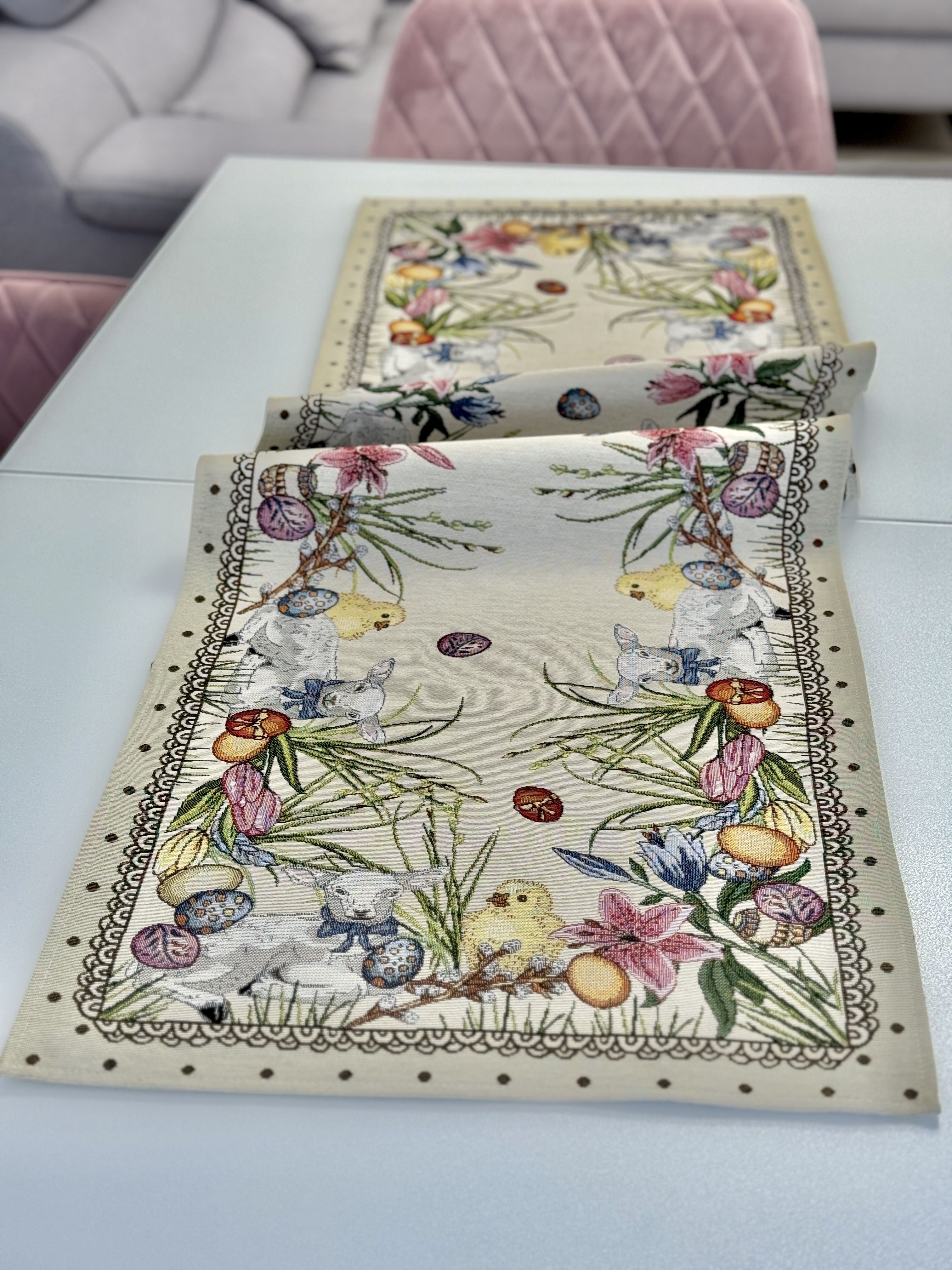 Easter tapestry table runner «Easter chick» Limaso Textile