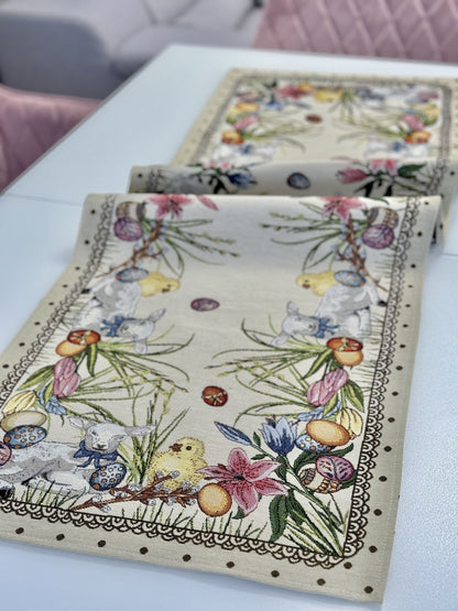 Easter tapestry table runner «Easter chick»