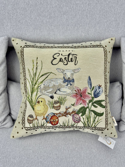 Easter tapestry cushion cover «Easter chick»