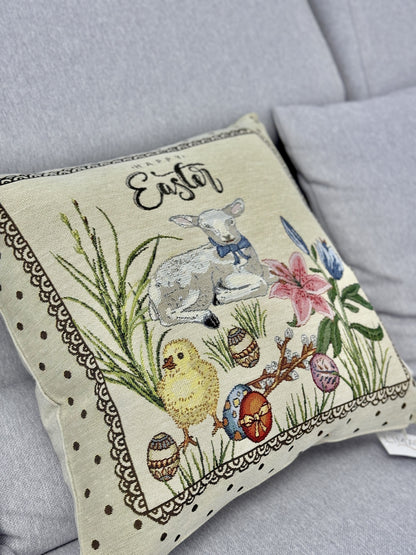 Easter tapestry cushion cover «Easter chick»