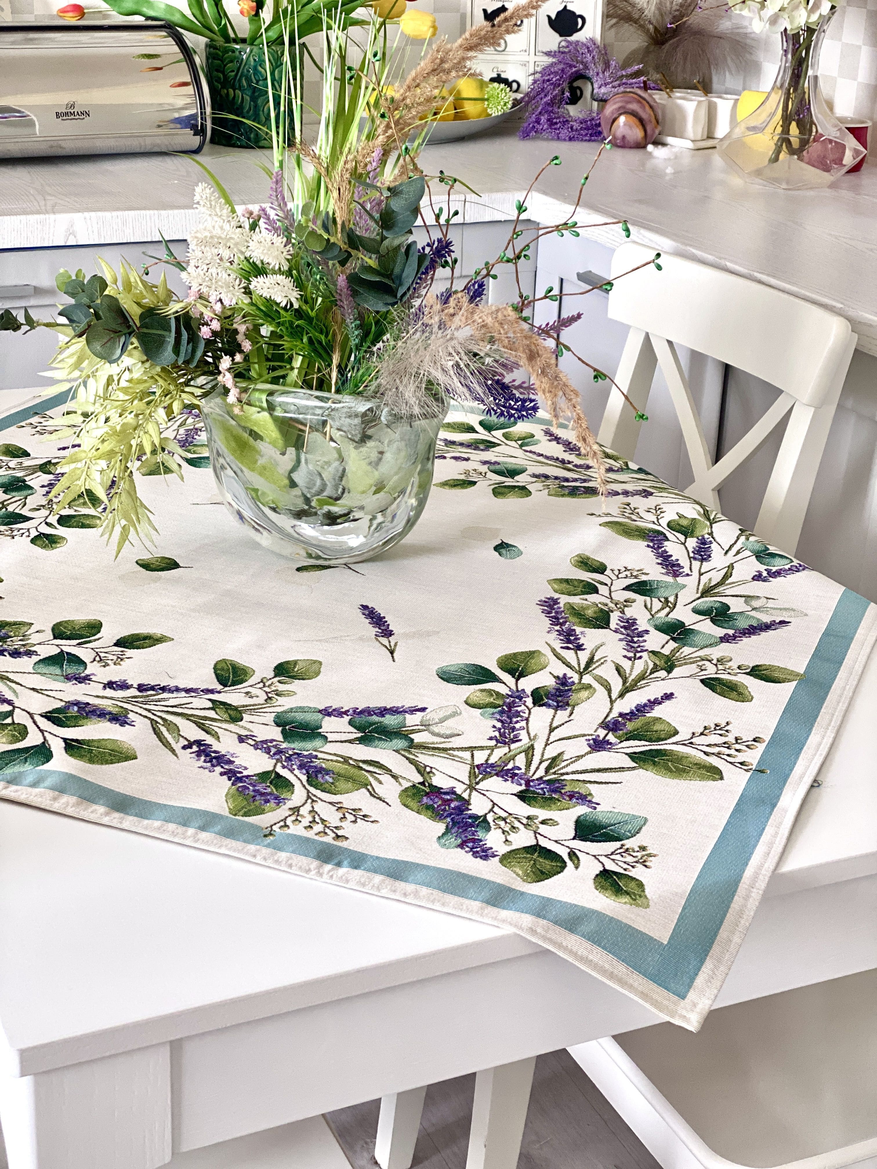 Square tablecloth «DENTATA» - Premium Gobelin - Textile4Family