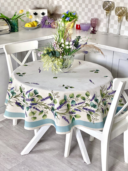 Round Tablecloth «DENTATA» - Premium Gobelin - Textile4Family