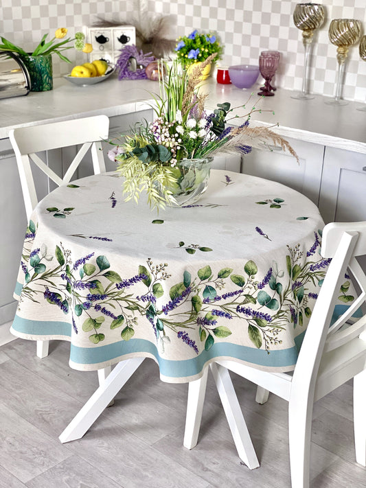 Round Tablecloth «DENTATA» - Premium Gobelin - Textile4Family