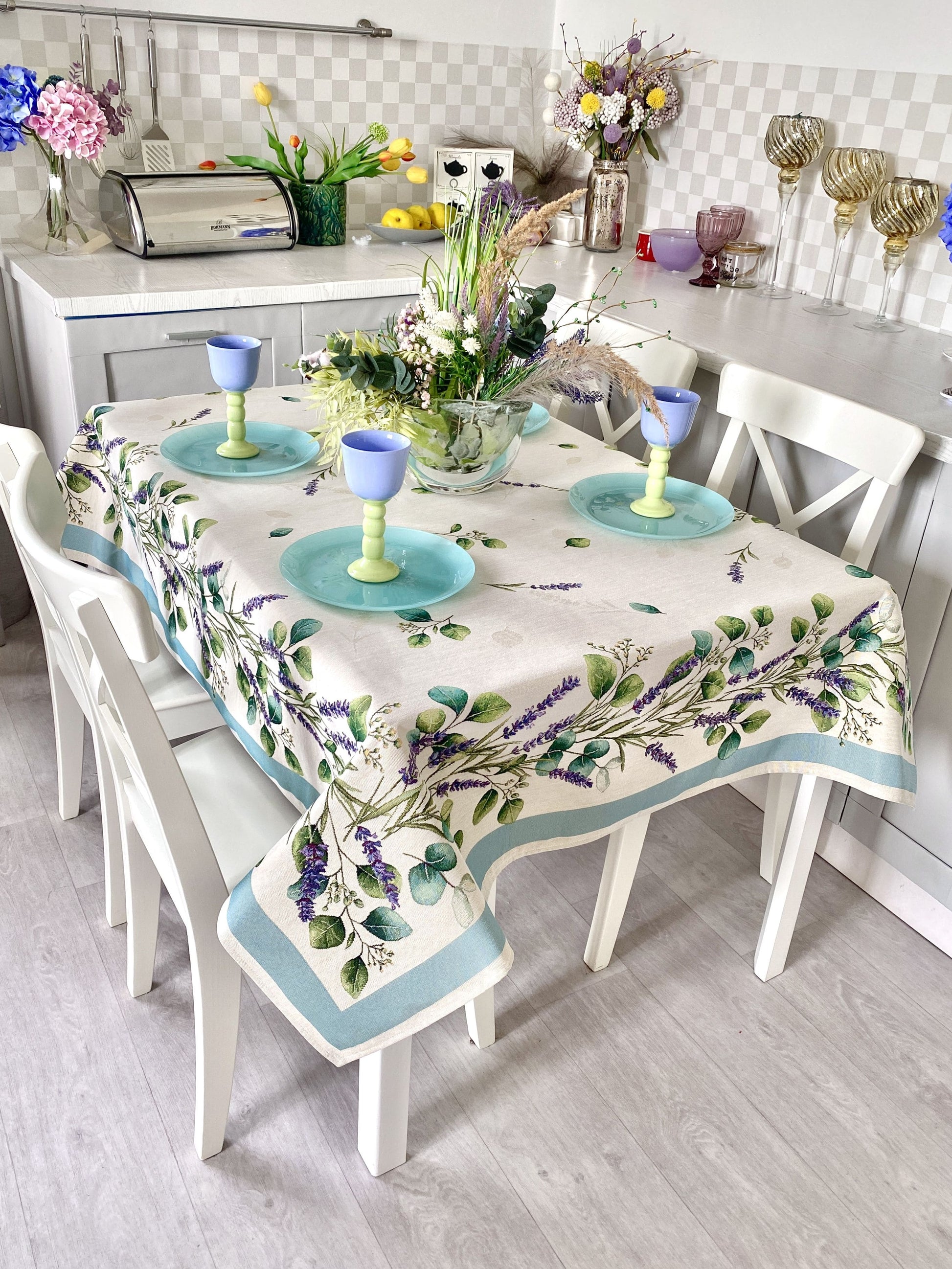 Rectangular tablecloth «DENTATA» - Premium Gobelin - Textile4Family