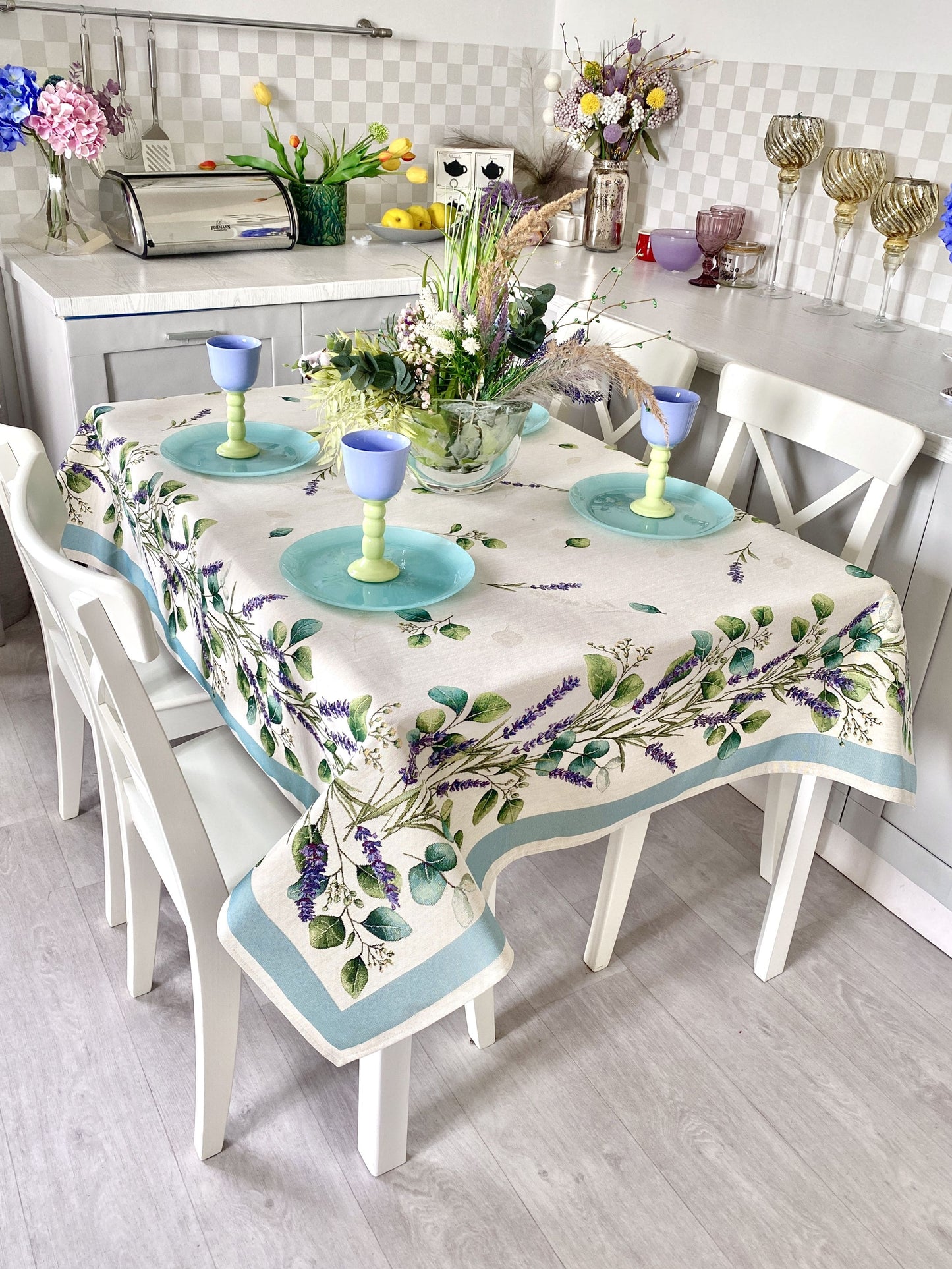 Rectangular tablecloth «DENTATA» - Premium Gobelin - Textile4Family