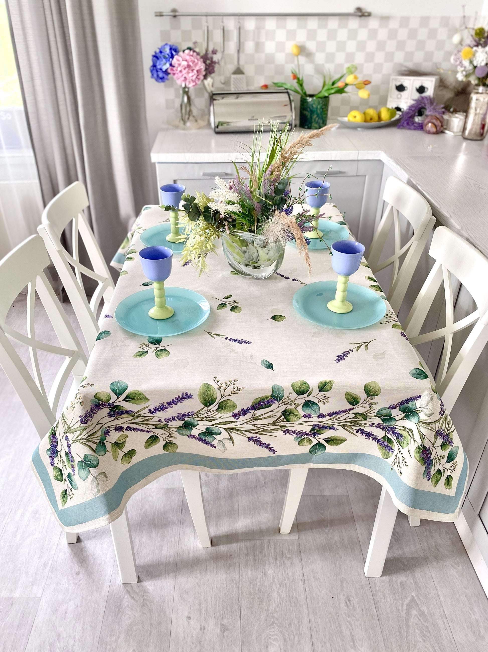 Rectangular tablecloth «DENTATA» - Premium Gobelin - Textile4Family