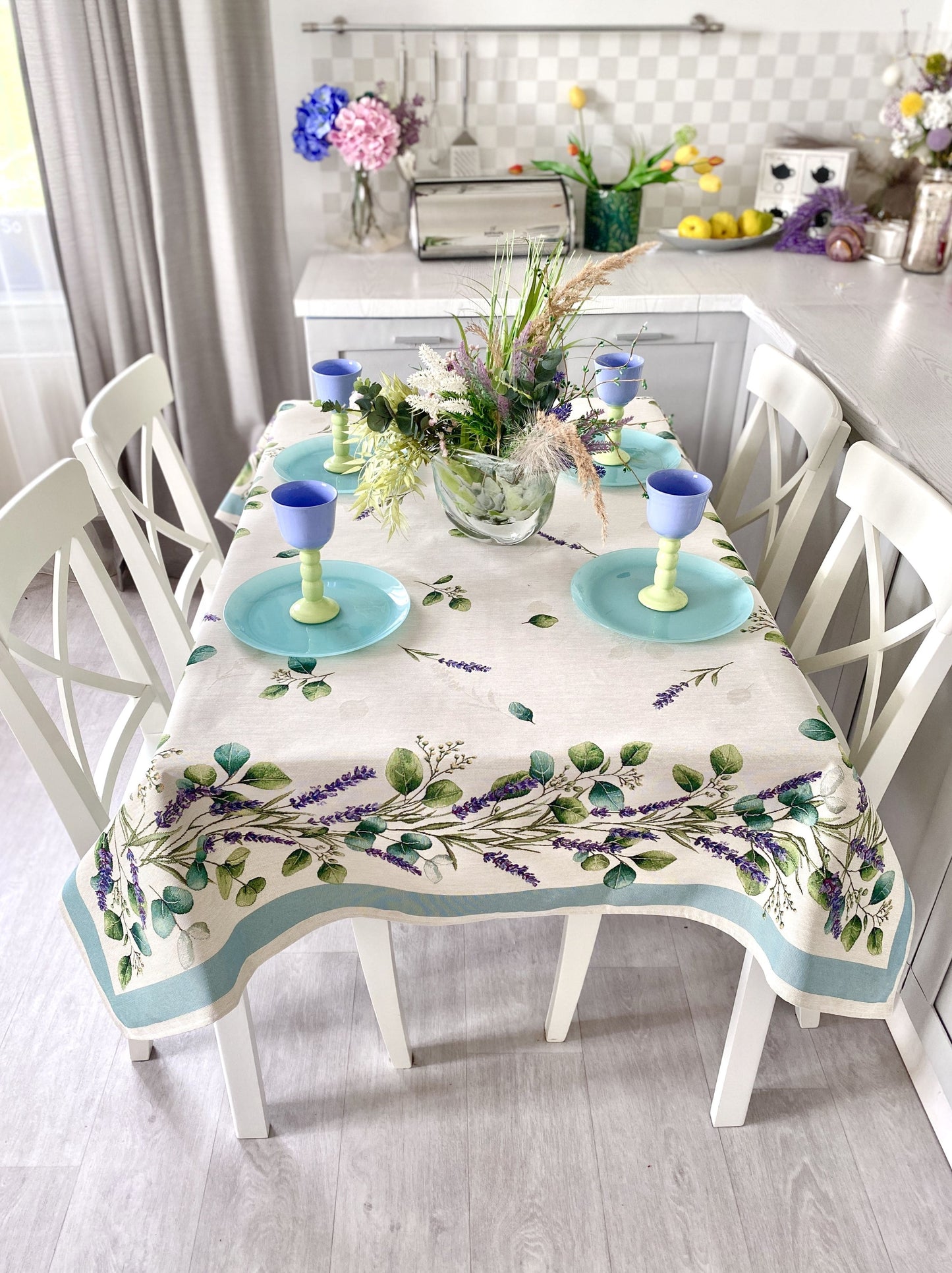 Rectangular tablecloth «DENTATA» - Premium Gobelin - Textile4Family