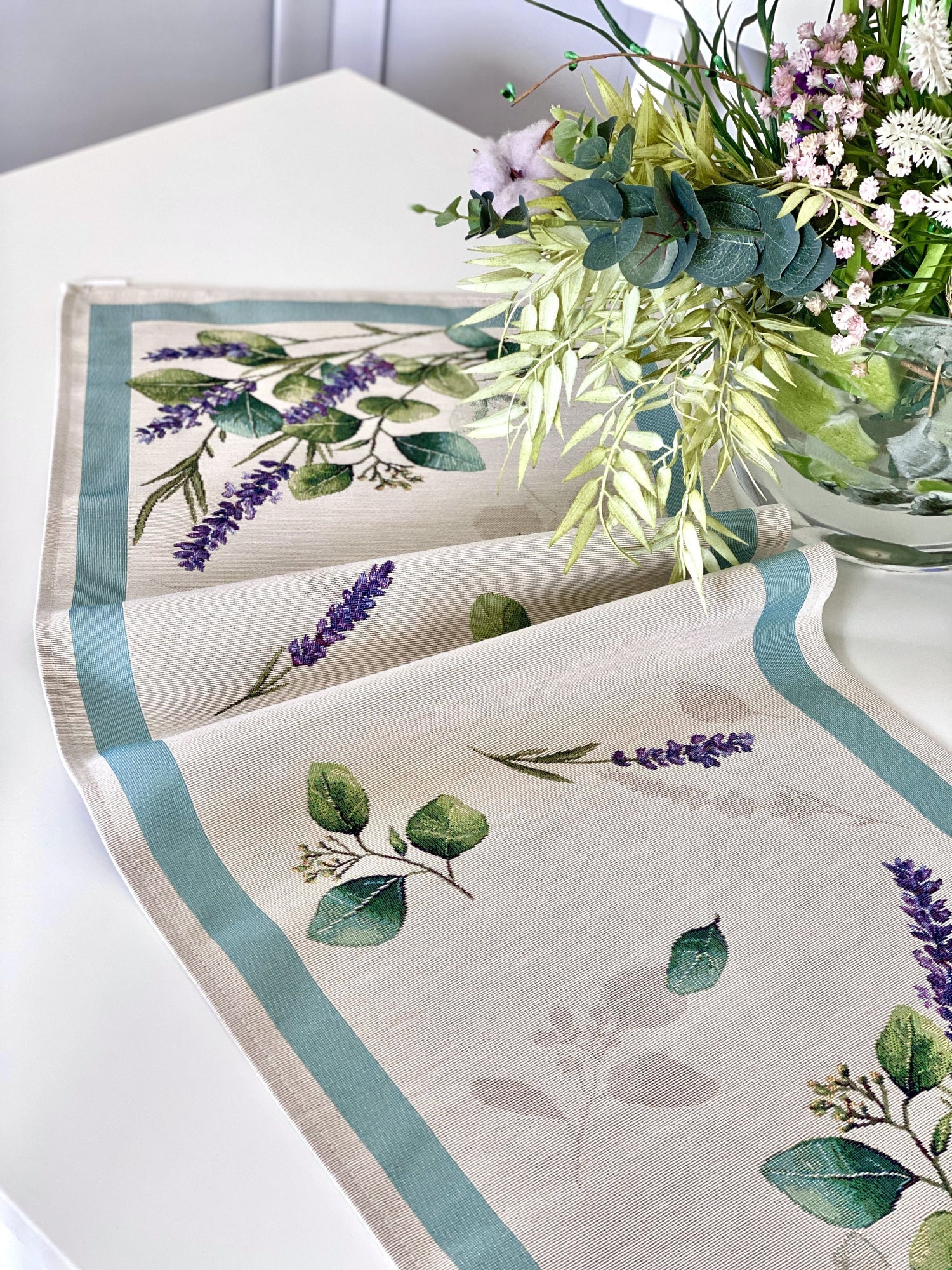 Table Runner «DENTATA» - Premium Gobelin - Textile4Family