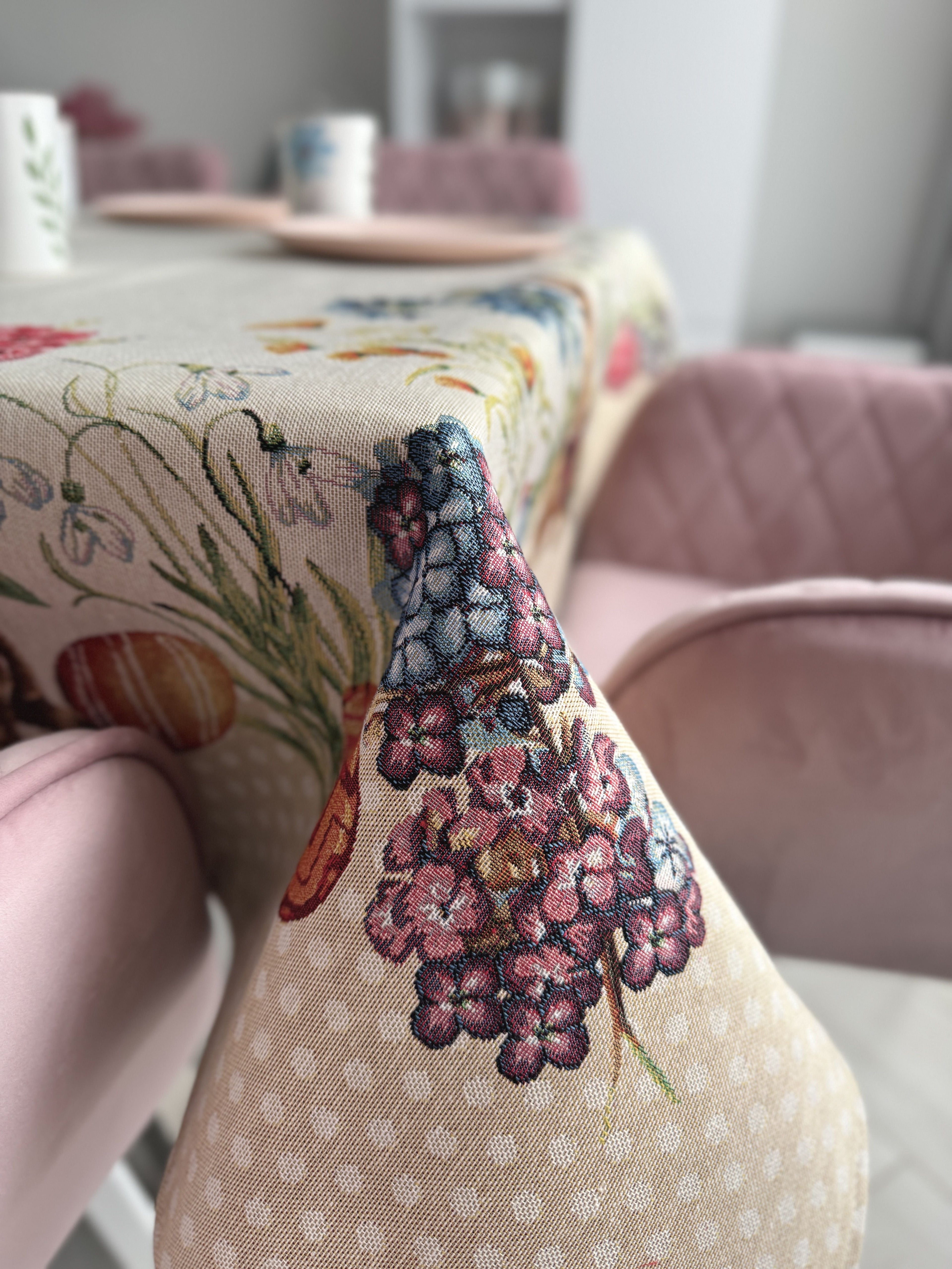 Easter tapestry tablecloth «Bunny in flowers» Limaso Textile