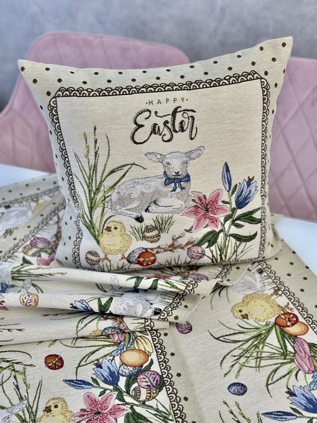 Easter tapestry cushion cover «Easter chick» Limaso Textile