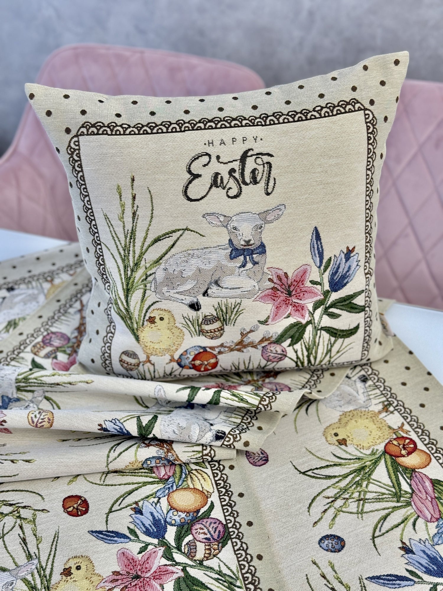 Easter tapestry cushion cover «Easter chick» Limaso Textile