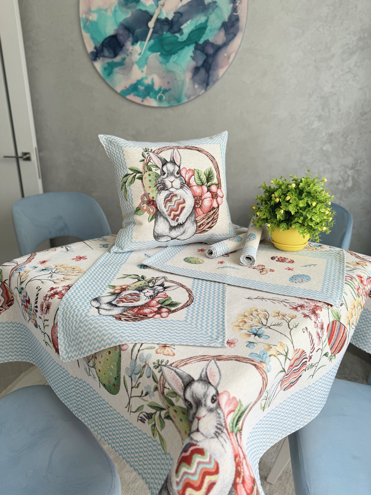 Easter tapestry tablecloth «Easter Fly» Limaso Textile