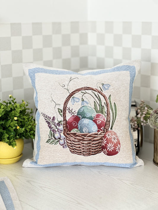 Easter tapestry cushion cover «Easter Bee-2»