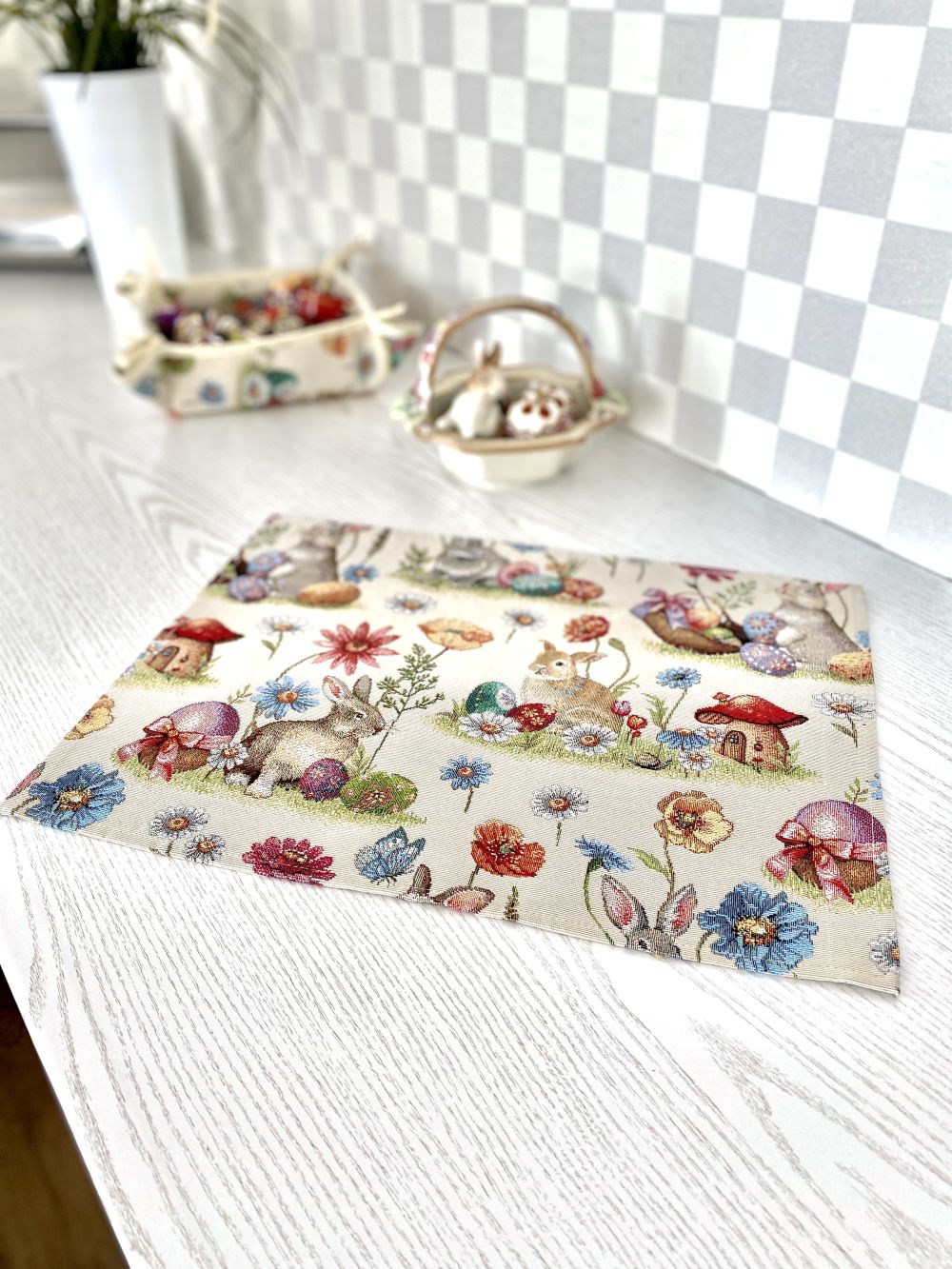 Easter tapestry Placemats set «Easter glade»