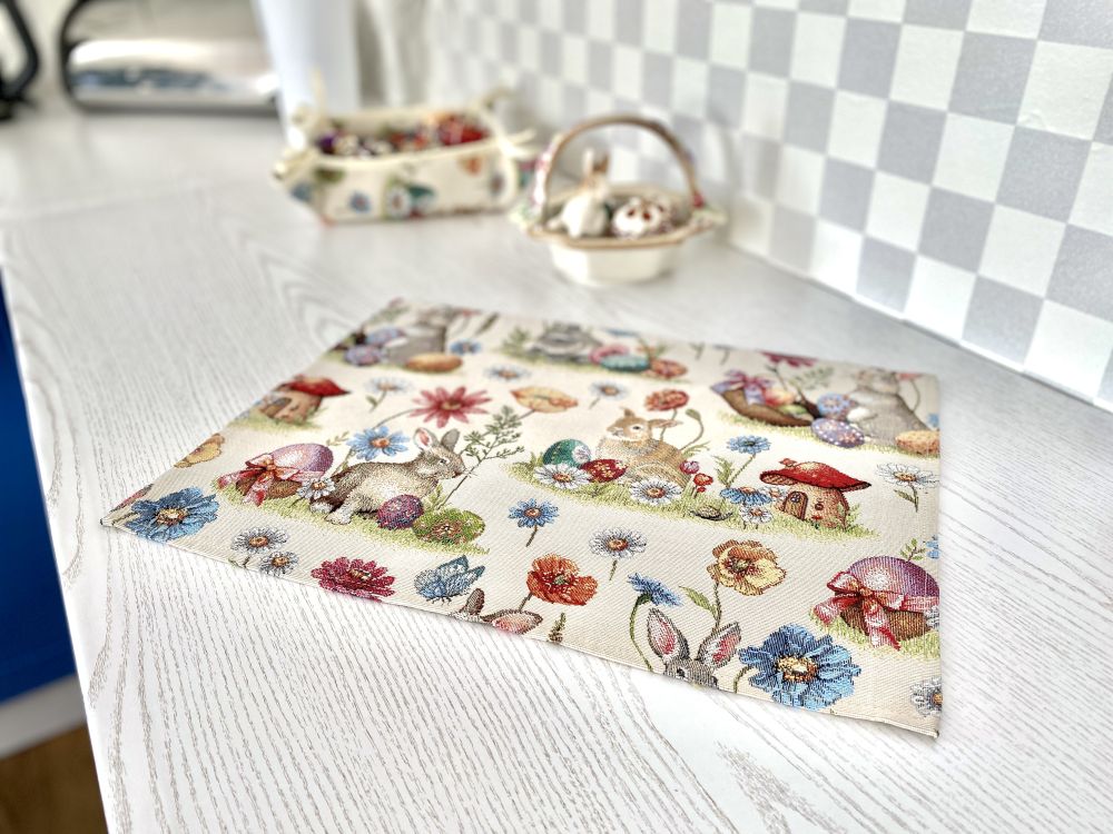 Easter tapestry Placemats set «Easter glade» Limaso Textile