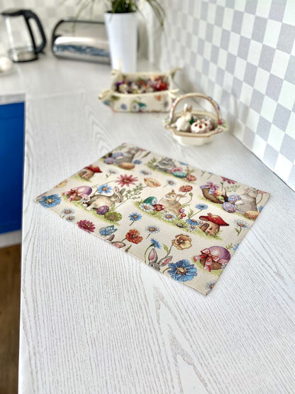 Easter tapestry Placemats set «Easter glade»