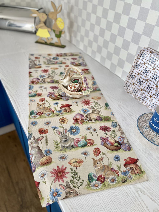 Easter tapestry table runner «Easter glade»