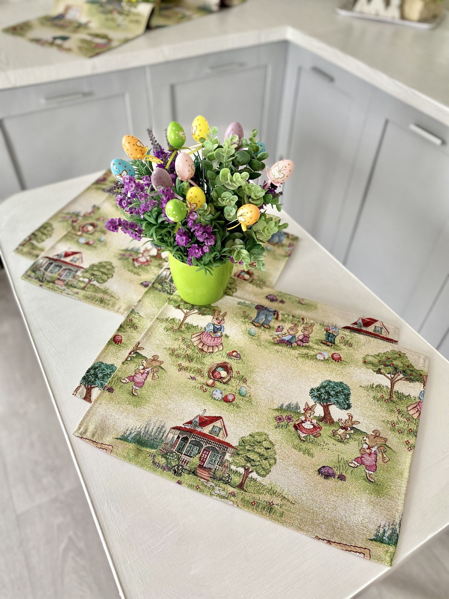 Easter tapestry Placemats set «Easter fun» Limaso Textile