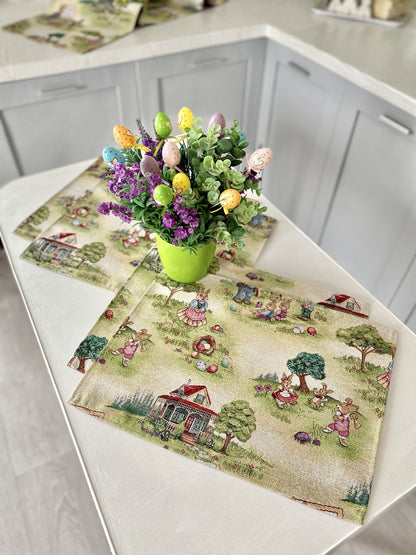 Easter tapestry Placemats set «Easter fun»