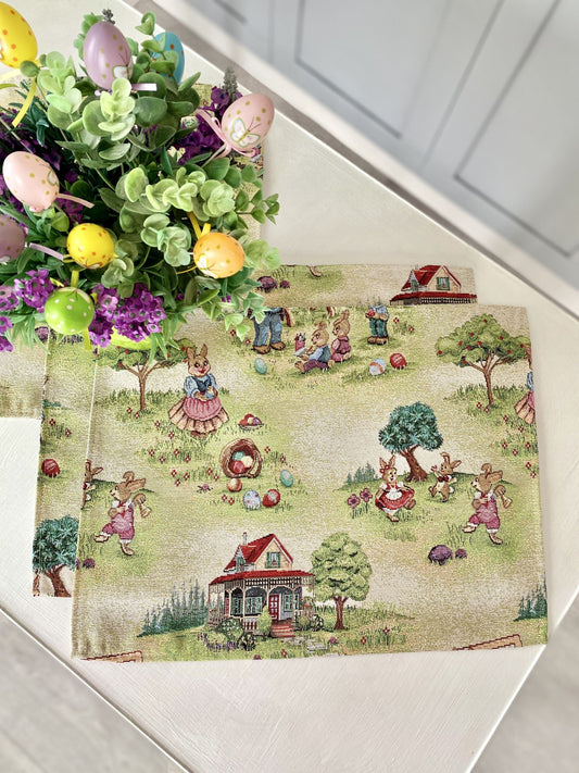 Easter tapestry Placemats set «Easter fun»