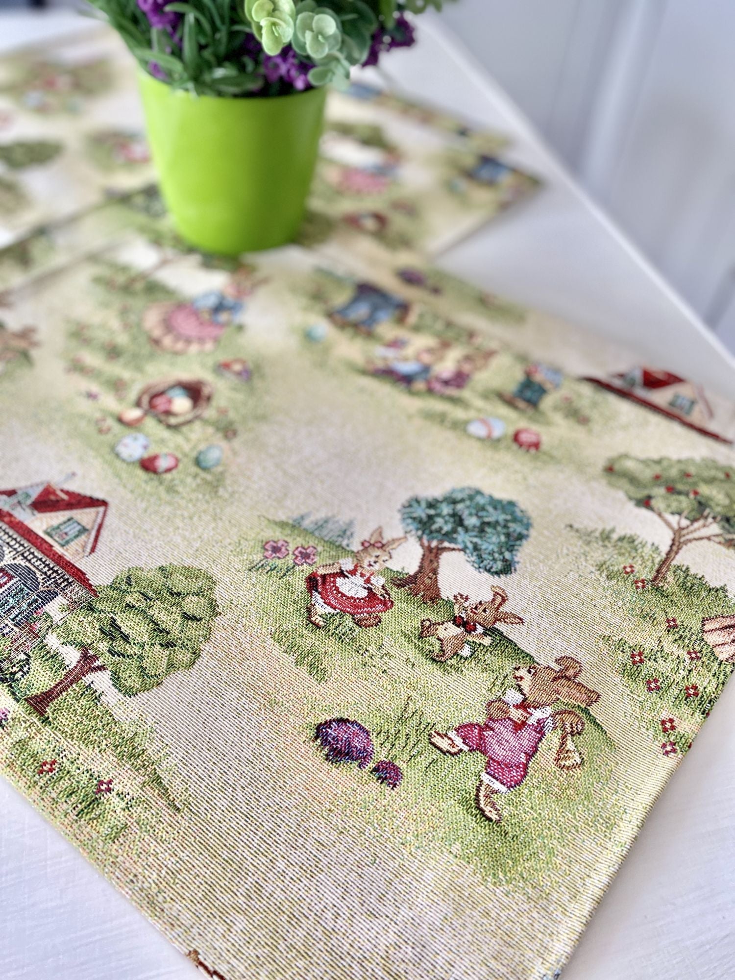 Easter tapestry Placemats set «Easter fun» Limaso Textile