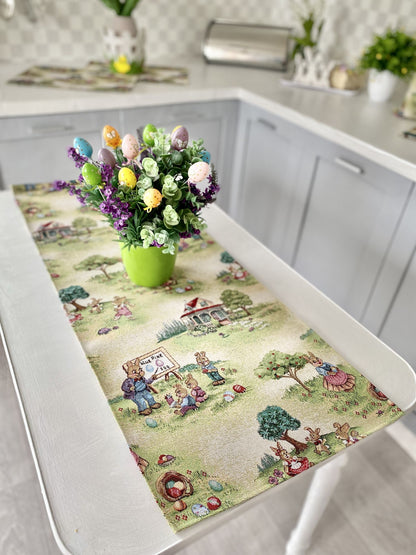 Easter tapestry table runner «Easter fun»