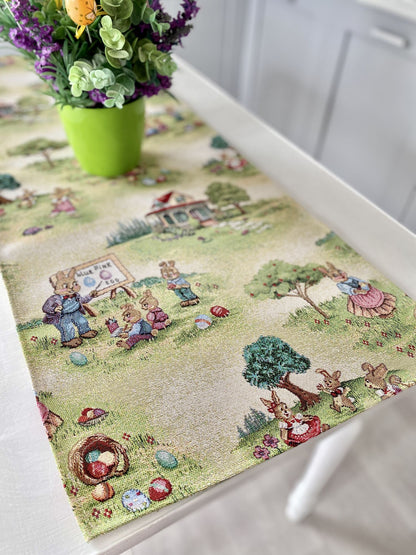 Easter tapestry table runner «Easter fun»