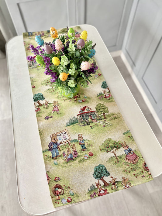 Easter tapestry table runner «Easter fun»