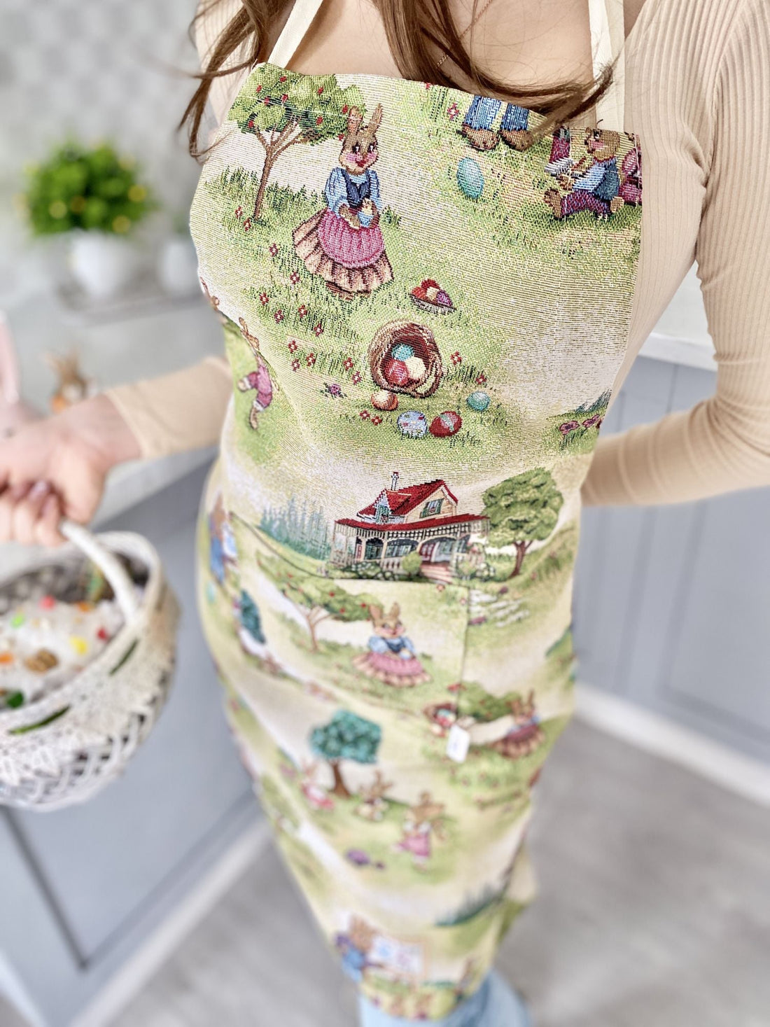 Easter tapestry kitchen apron «Easter fun» Limaso Textile