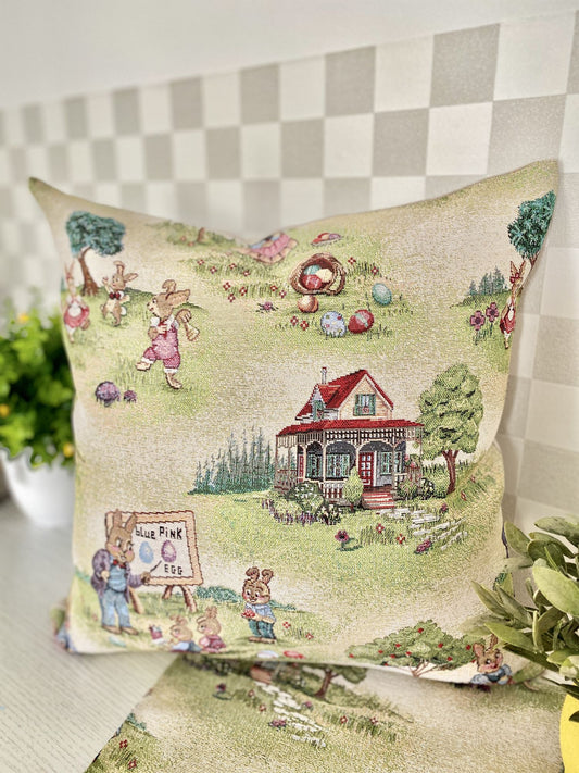 Easter tapestry cushion cover «Easter fun»