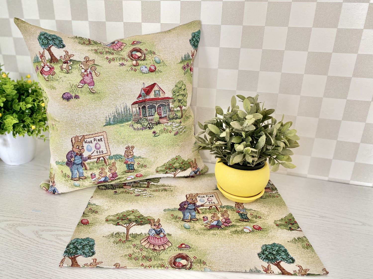 Easter tapestry Placemats set «Easter fun» Limaso Textile