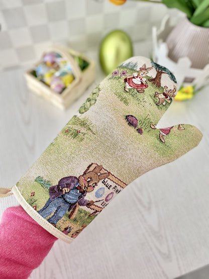 Tapestry oven mitten «Easter fun»