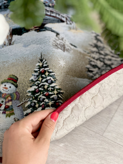 Christmas tree skirt «Winter Day Magic» without lurex