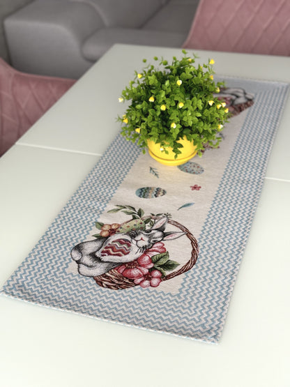 Easter tapestry table runner «Easter Fly»