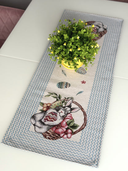 Easter tapestry table runner «Easter Fly»