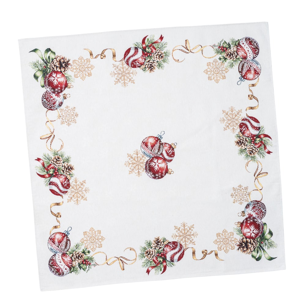 Christmas Tablecloth «Golden Noel Collection» with Microfibre &amp; Golden lurex - Premium Gobelin - Textile4Family