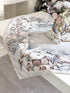 Christmas Tablecloth «Snowy Cabin Charm» with Microfibre - Premium Gobelin - Textile4Family