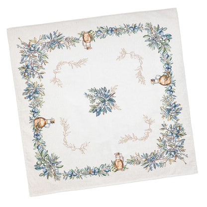 Square tablecloth «Olive» - Premium Tapestry with Microfibre - Textile4Family