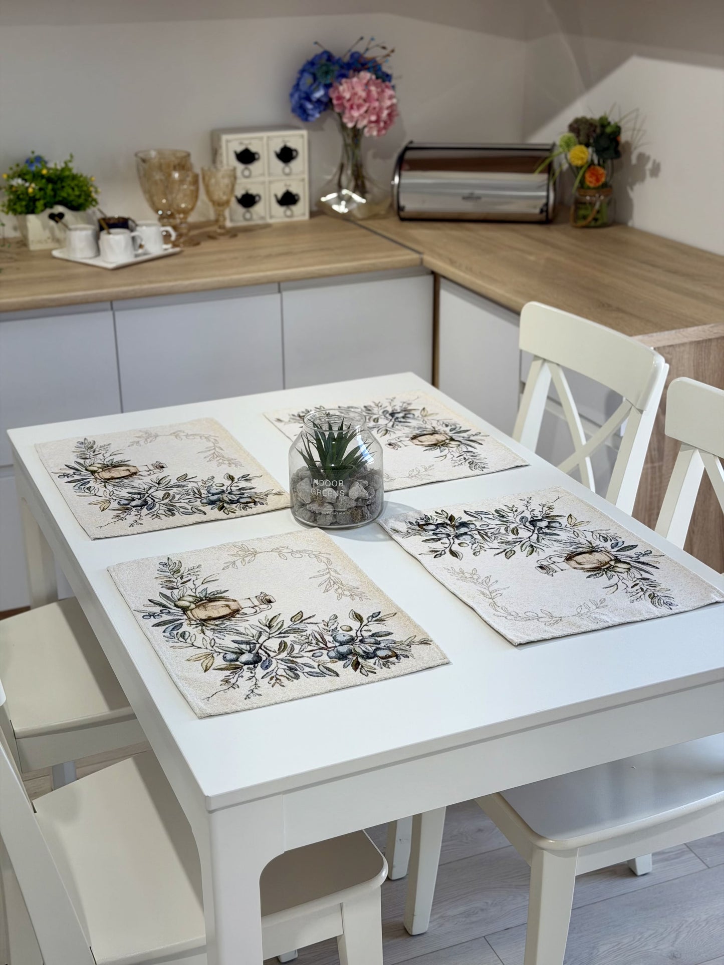 Placemat set «Olive» - Premium Tapestry with Microfibre - Textile4Family