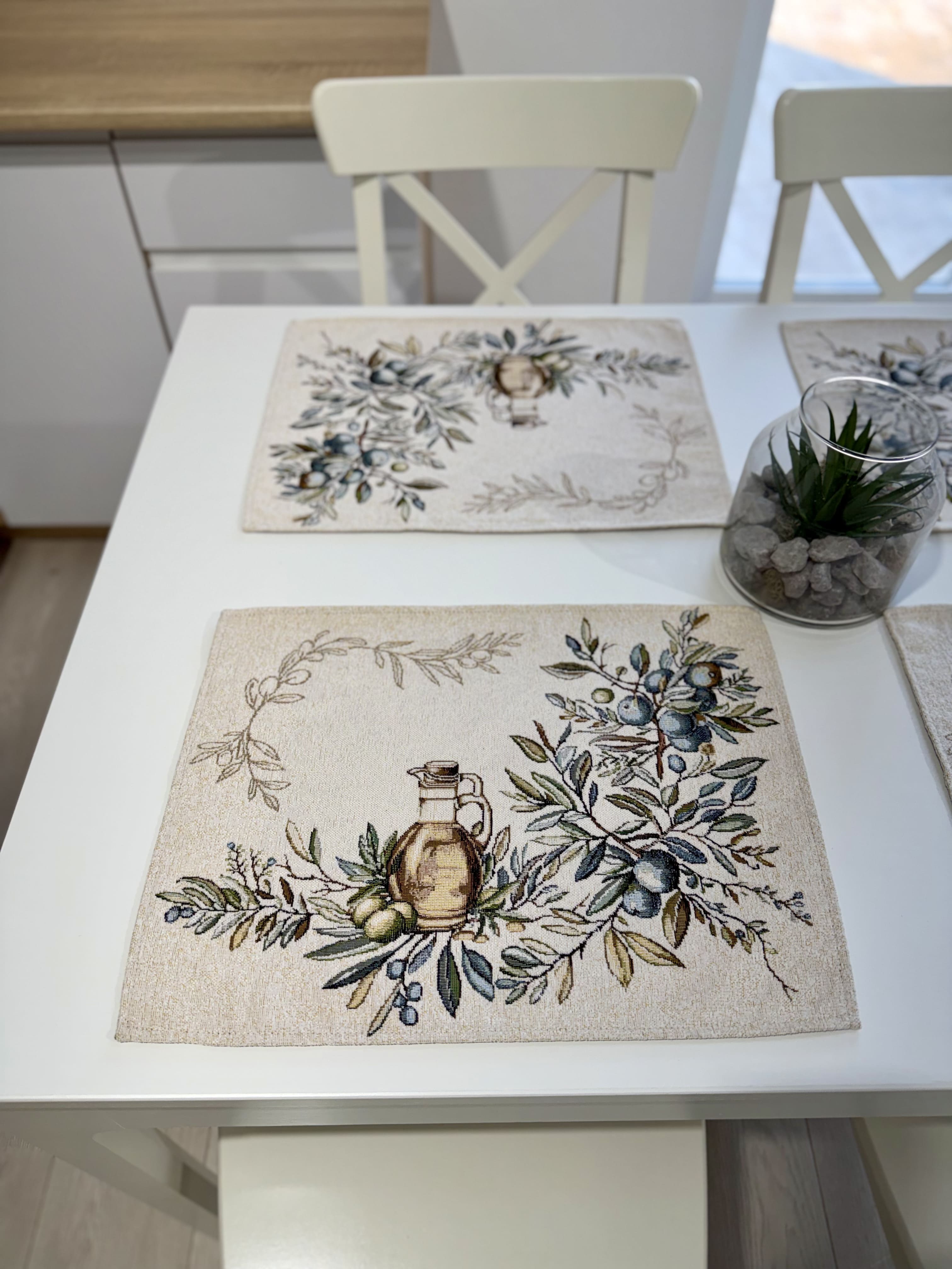 Placemat set «Olive» - Premium Tapestry with Microfibre - Textile4Family