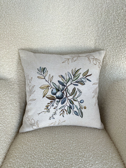 Cushion cover «Olive -1» - Premium Tapestry with Microfibre - Textile4Family