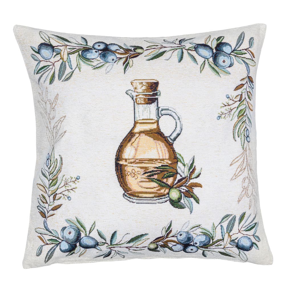 Cushion cover «Olive -2» - Premium Tapestry with Microfibre - Textile4Family